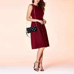 Pre Owned Miu Miu Black Velvet Embellished Starlight Shoulder Bag