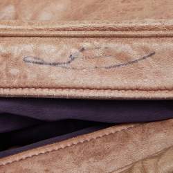 Miu Miu Dusty Pink Leather Lily Distressed Satchel