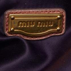 Miu Miu Dusty Pink Leather Lily Distressed Satchel