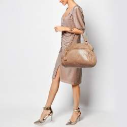 Miu Miu Dusty Pink Leather Lily Distressed Satchel