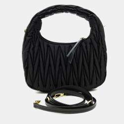 Miu Miu Wander Matrace Satin Mini Hobo Bag