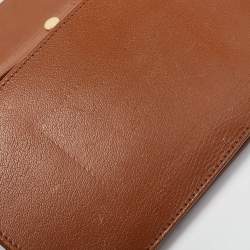 Pre Owned Miu Miu Brown Leather Studded Wallet on Chain