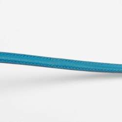 Miu Miu Blue Matelassé Leather Fold Over Zip Shoulder Bag