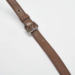 Miu Miu Beige Madras Leather Pushlock Flap Shoulder Bag