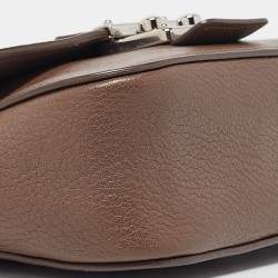 Miu Miu Beige Madras Leather Pushlock Flap Shoulder Bag