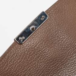 Miu Miu Beige Madras Leather Pushlock Flap Shoulder Bag
