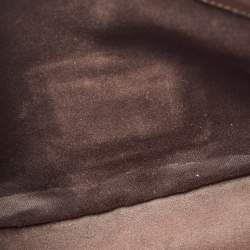 Miu Miu Beige Madras Leather Pushlock Flap Shoulder Bag