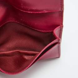 Miu Miu PInk Croc Embossed Leather Flap Card Case