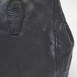 Miu Miu Black Soft Leather Double Zip Tote