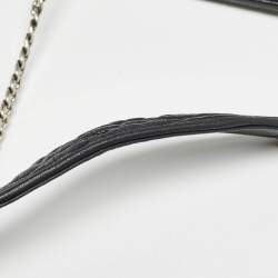 Miu Miu Black Matelassé Leather Chain Clutch Bag