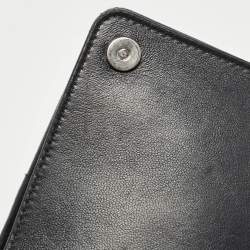 Miu Miu Black Matelassé Leather Chain Clutch Bag