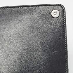 Miu Miu Black Matelassé Leather Chain Clutch Bag