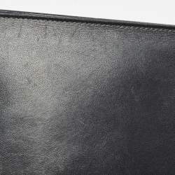 Miu Miu Black Matelassé Leather Chain Clutch Bag