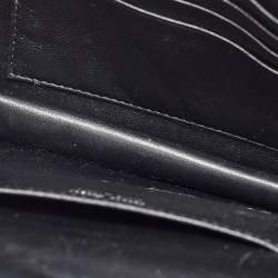 Miu Miu Black Matelassé Leather Chain Clutch Bag