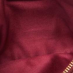 Miu Miu Burgundy Matelassé Leather Chain Clutch 