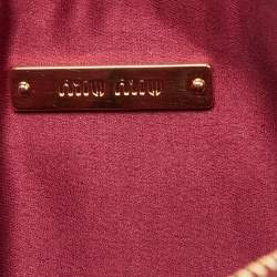 Miu Miu Burgundy Matelassé Leather Chain Clutch 