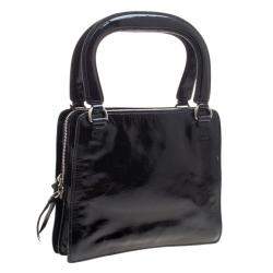 Miu Miu Black Patent Leather Tote