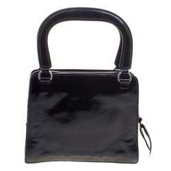 Miu Miu Black Patent Leather Tote