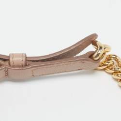 Miu Miu Beige Matelassé Leather Wallet On Chain