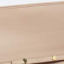 Miu Miu Beige Matelassé Leather Wallet On Chain