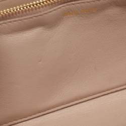 Miu Miu Beige Matelassé Leather Wallet On Chain
