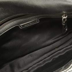 Miu Miu Silver Matelassé Leather Crystals Shoulder Bag