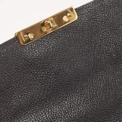 Miu Miu Black Madras Leather Flap Shoulder Bag