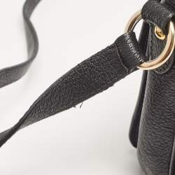 Miu Miu Black Madras Leather Flap Shoulder Bag