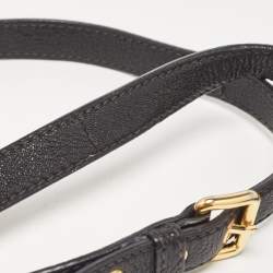 Miu Miu Black Madras Leather Flap Shoulder Bag