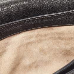 Miu Miu Black Madras Leather Flap Shoulder Bag