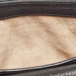 Miu Miu Black Madras Leather Flap Shoulder Bag