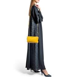 Miu Miu Mustard Matelassé Leather Double Zip Crossbody Bag