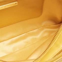 Miu Miu Mustard Matelassé Leather Double Zip Crossbody Bag