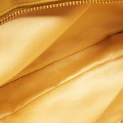 Miu Miu Mustard Matelassé Leather Double Zip Crossbody Bag