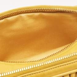 Miu Miu Mustard Matelassé Leather Double Zip Crossbody Bag