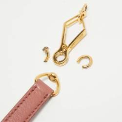 Miu Miu Old Rose Madras Leather Satchel