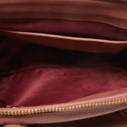 Miu Miu Old Rose Madras Leather Satchel