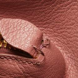 Miu Miu Old Rose Madras Leather Satchel