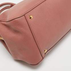 Miu Miu Old Rose Madras Leather Satchel