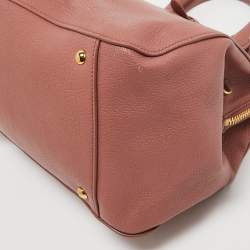 Miu Miu Old Rose Madras Leather Satchel