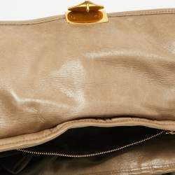 Miu Miu Light Green Matelassé Leather Coffer Hobo