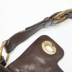 Miu Miu Brown/White Cow Print Calfhair and Leather Hobo