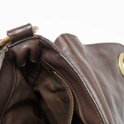 Miu Miu Brown/White Cow Print Calfhair and Leather Hobo