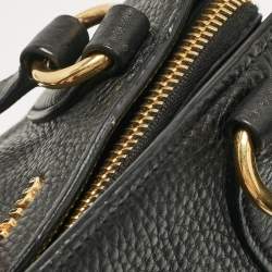 Miu Miu Black Leather Middle Zip Tote