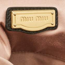 Miu Miu Black Leather Middle Zip Tote