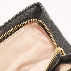 Miu Miu Black Leather Middle Zip Tote