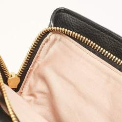 Miu Miu Black Leather Middle Zip Tote
