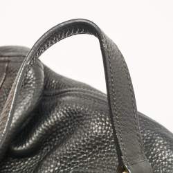Miu Miu Black Leather Middle Zip Tote