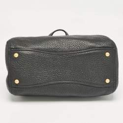 Miu Miu Black Leather Middle Zip Tote