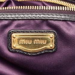 Miu Miu Multicolor Leather Patchwork Crystals Hobo